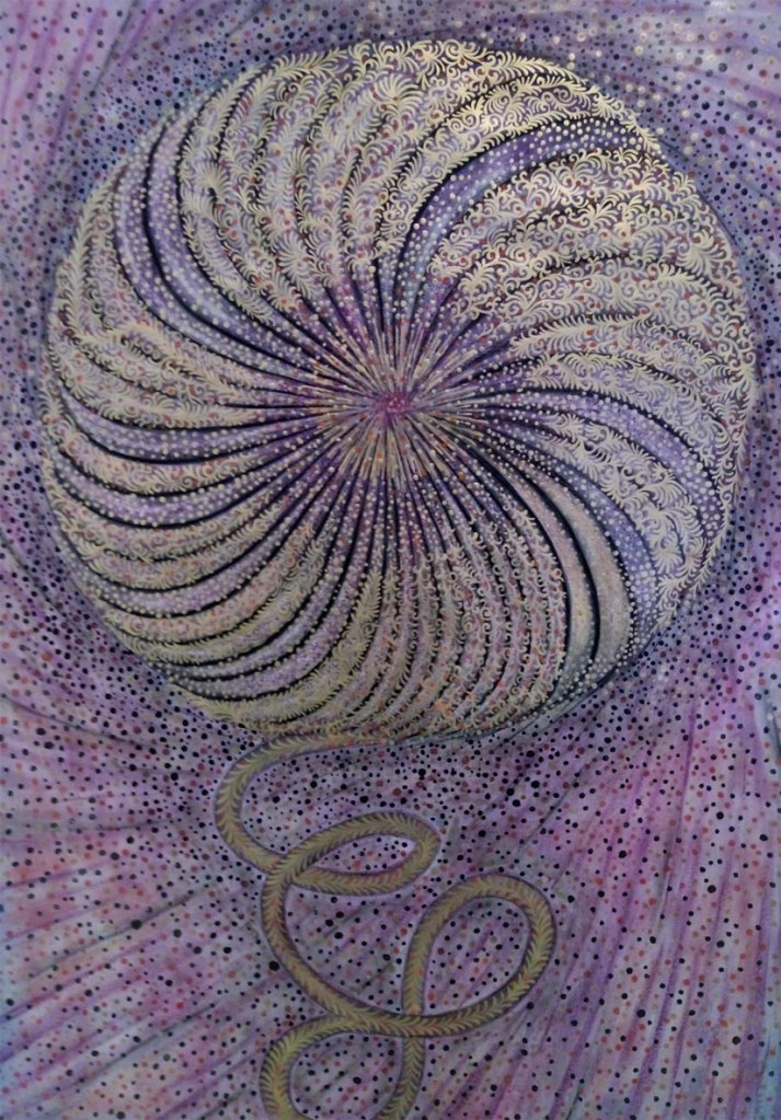 'Infinity Flower'. Painting by Shorena Ratiani. Tempera on paper.