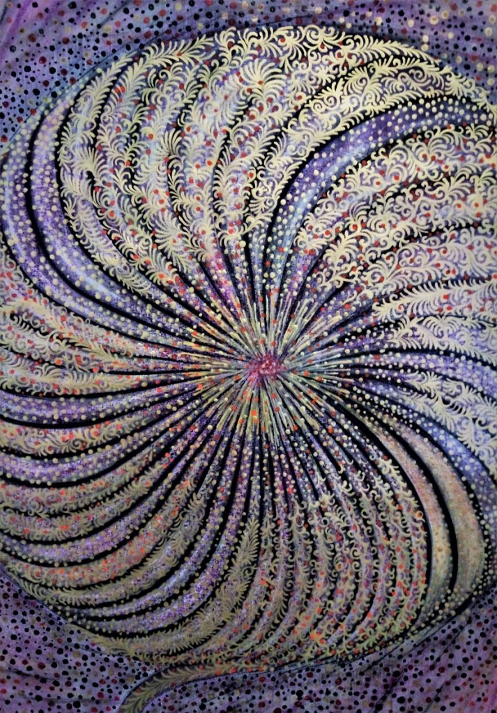 'Infinity Flower'. Painting by Shorena Ratiani. Tempera on paper.
