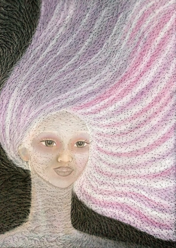 'Paulette'. Drawing by Shorena Ratiani. Chalk pastel on paper.